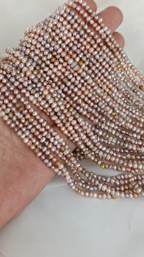 رشته مروارید طبیعی آب شیرین رنگی برای ساخت زیورآلات